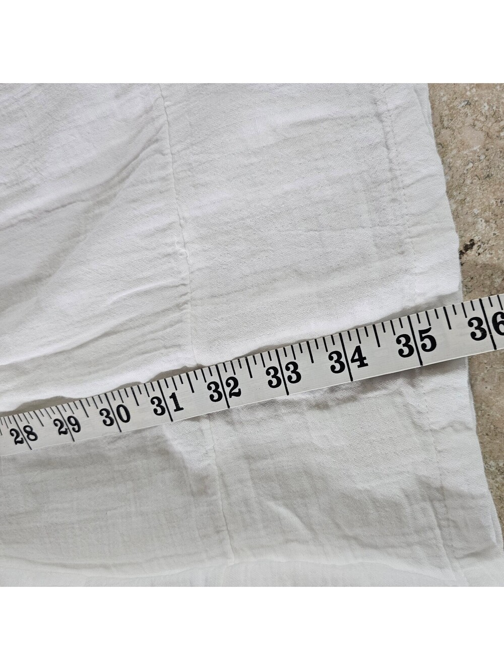 Quincy Mae 100% Organic Cotton Gauze Sleeveless Swing Dress White M - Picture 5 of 9